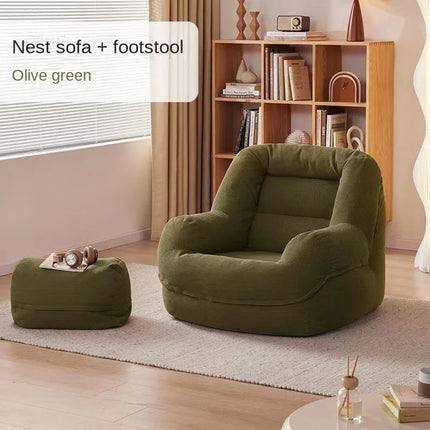 X&D Lazy Sofa Leisure Small Bedroom Living Room Balcony Single Person Reclining Or Sleeping Nest Sofa Internet Famous New Model