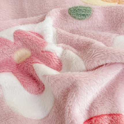 1 piece floral print soft flannel blanket – suitable for use on beds, sofas，suitable for all seasons.