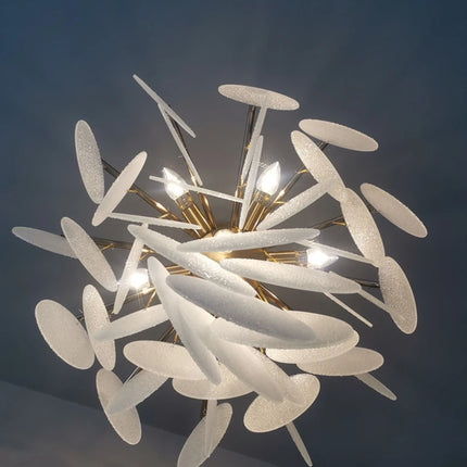 Nordic Scrub Glass Ceiling Chandelier Iron E14 For Living Room Table Bedroom Hall Home Luxury Decor Lusters Lighting Luminaires