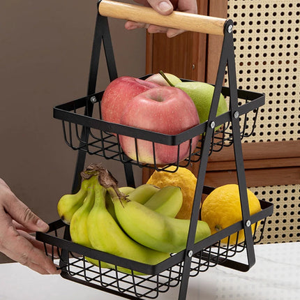 1PC Multi-Layer Fruit Basket Kitchen Empty Mesh Portable Storage Basket Living Room Dry Fruit Snacks Storage Rack