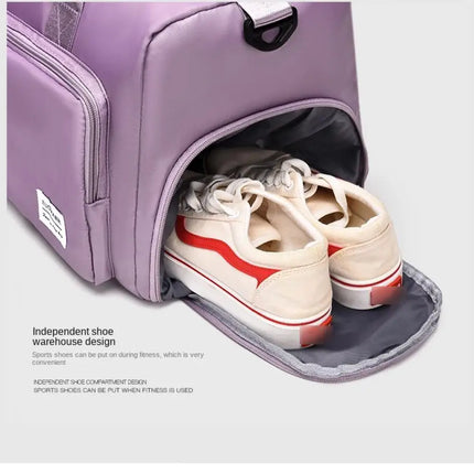 Carry On Travel Bag Large Capacity Weekender Overnight Duffle Bags with Shoe Compartment Sports Fitness Bags for Women