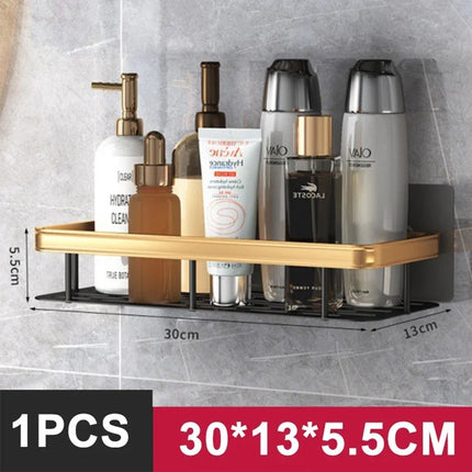 Bathroom Shelf Kitchen Storage Organizer Aluminum Alloy Shampoo Rack Shower