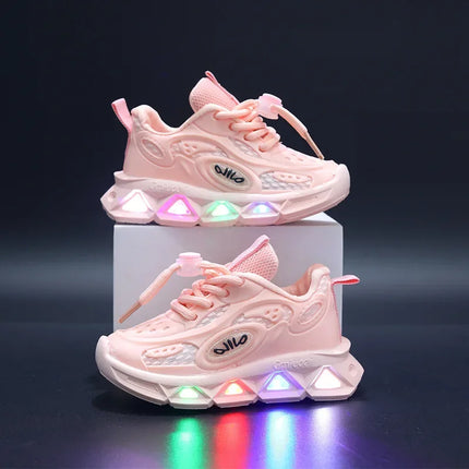 New Boys and Girls Light Up Clunky Sneaker Small and Medium-sized