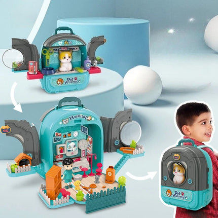 3-in-1 Pet Care Toy Set - Children’s Interactive Role-Play Toy