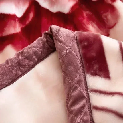 200*230cm 3.5Kg Thick Warm Fluffy Blankets Super Soft Raschel Stitch Double Layer Winter Mink Throw Fat Quilts Double Size