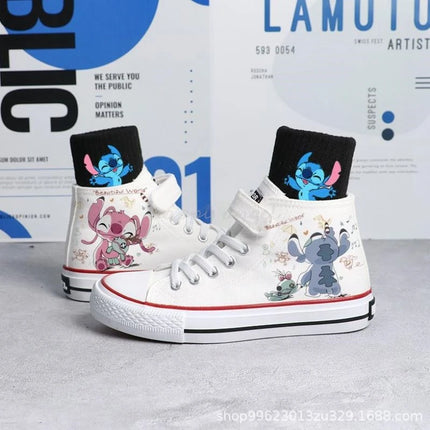 Lilo And Stitch Kids Canvas Sneakers Boys Fashion Anti-slip Breathable Sports Shoes