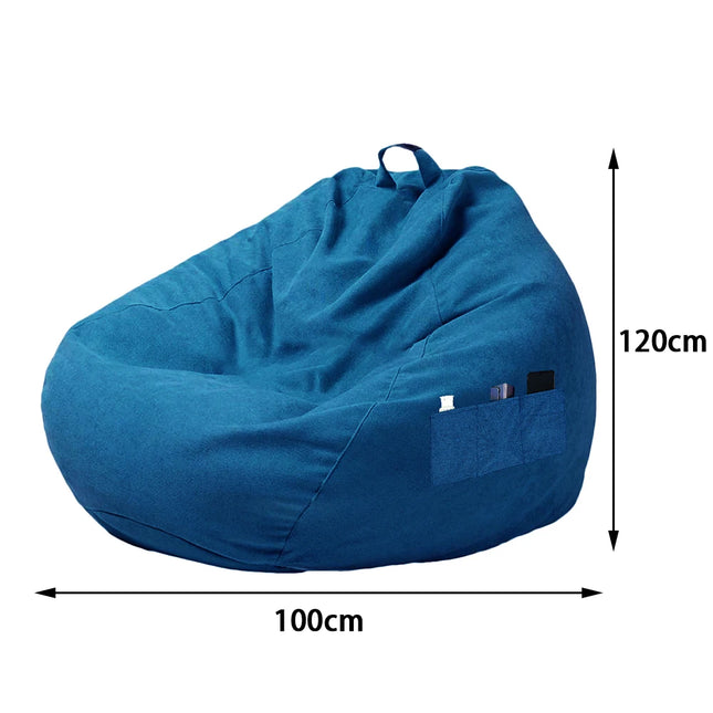 Sofa Cover Large Bean Bag Couch Soft Fluffy Breathable Adult Child Tatami