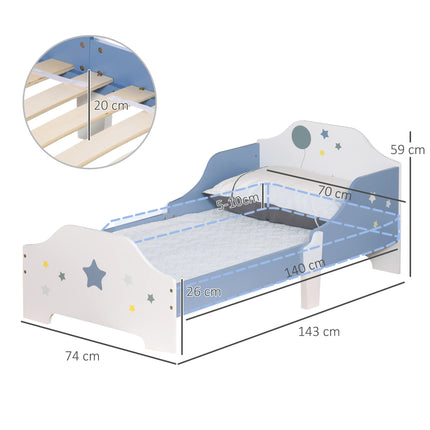 3 years 143x74x59 cm children's bed with blue stars Print