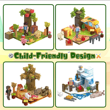 World Magnetic Building Blocks Animal Scene, a STEM toy for kids to learn and build,