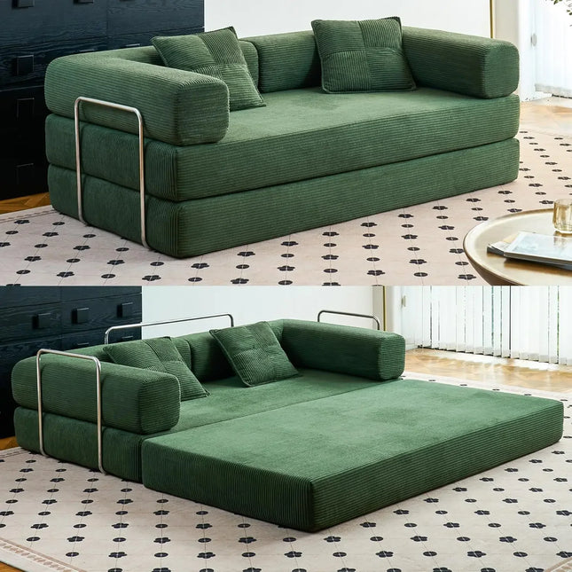 Fabric Sofa Compressed Bed Set Home Apartment Hotel Living Room Sofa Bed