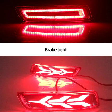 2Pcs LED Rear Bumper Reflector Lamp Driving Warning Light Brake Stop Light Turn Signal Light For Toyota Corolla Altis 2014-2018