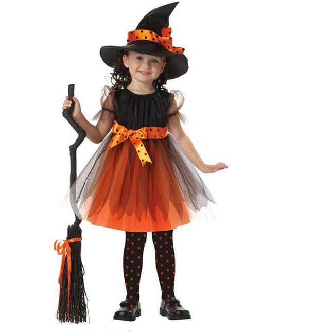 Girls Princess Pageant Dress Children Vampire Performance Elegant Clothes