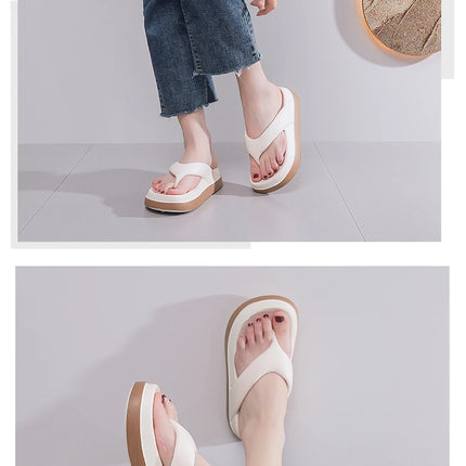 Woman flip flops Popular Design Shoes 2024 trend Casual Platform Sandals non-slip Outdoor slippers Unique features Flat sandals