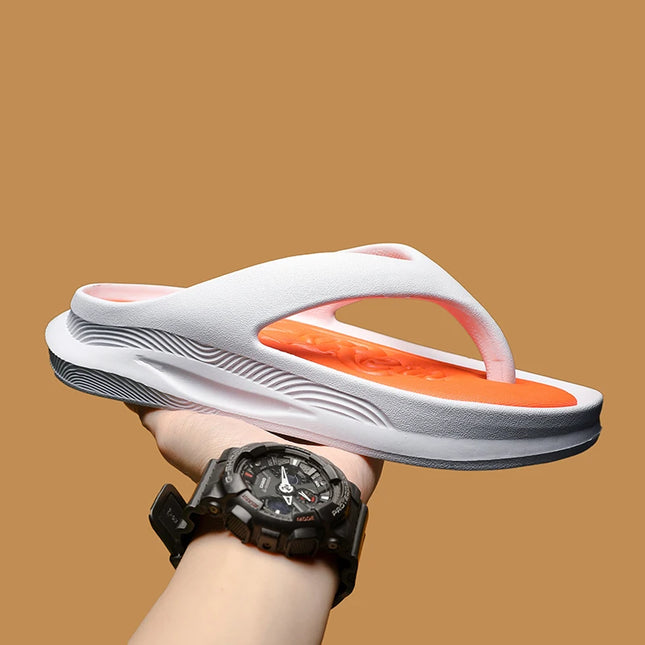 New Stylish Men Flip-flops Elegant Male Soft Slippers Comfortable Massage Summer Shoes Fashion Mens Outdoor Sport Slippers 39-46
