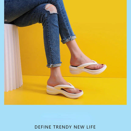 Woman House Slipper Wedges Cloud Sandals Summer Soft Flip Flops Beach Slides Home Garden Shoe Outdoor Ladies Female Girls