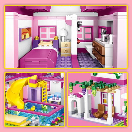 1018pcs City 1 Double-storey Villa House Building