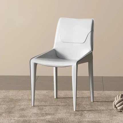 Leather Meeting Sedentary Dining Chair Luxury Backrest Comfortable Simple Dining Chair Hotel Restaurant Cadeiras Home Furniture