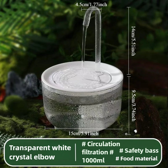 Auto Circulating 2-in-1 Parrot Bath & Pet Water Fountain Drip-Free Design for Small Pets USB Powered  pet toys  bird toys