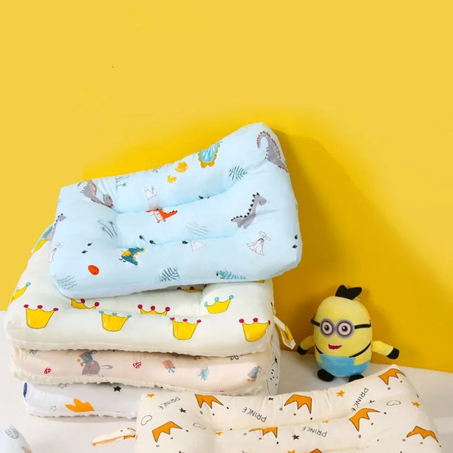 Baby Pillow Pure Cotton Infant Soothing Mood Soft Double-sided Breathable Pillow Cartoon Animal Kindergarten Nap Special Product