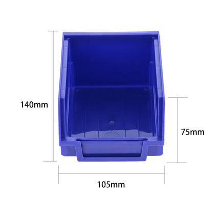 5pcs Stackable Storage Bins Tool Parts Organization Hanging Plastic Box Red Yellow Blue 110/190/270mm Garage Hole Board Case Kit