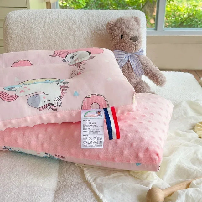 Soft baby pillow Comfortable velvet newborn pillow Baby sleep headrest Breathable baby pillow Mom's Love