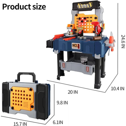 Kids Tool Bench, Realistic, Transformable Tool Set,  Pretend Play Learning Gift for Boys & Girls Age 3-5