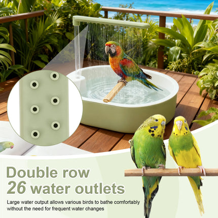 Parrot Automatic Shower Pet Bird Bath Cage Basin USB Electric Circulating Water Bird Bathtub for Lovebird Cockatiel Birds Toy