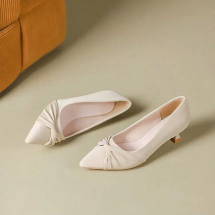 Ladies Summer Footwear with Heel Shoes for Women 2024 Green Office Medium Heels Moccasins Elegant Dress on Offer E Fashion Y2k A