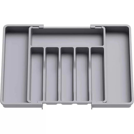 Adjustable Kitchen Storage Organizer Tray – Plastic Multifunctional Drawer Organizer for Kitchen Counter Utensils
