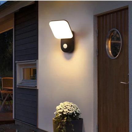 Wall Lamp Outdoor Garden Waterproof Illuminate Porch Light Home Courtyard Rotatable Lamps for Room Decor Sensor LED Lights