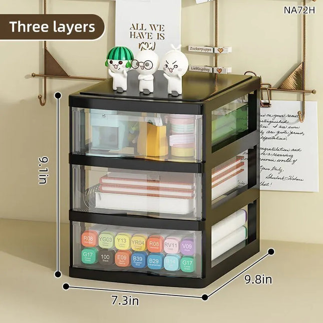 Desk Storage Box Desktop Storage Box Drawer Type Storage Cabinet Office Cosmetics Box Stationery Debris Storage Rack