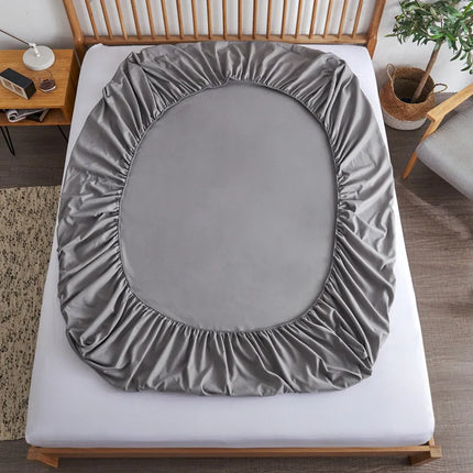 Cotton Fitted Sheet with Elastic Bands Non Slip Adjustable Mattress Covers for Single Double King Queen Bed,140/160/200cm
