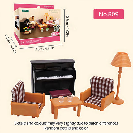 Dollhouse Furniture Montessori Miniature Doll House Kitchen Bedroom Bathroom Accessories For Girl Gifts