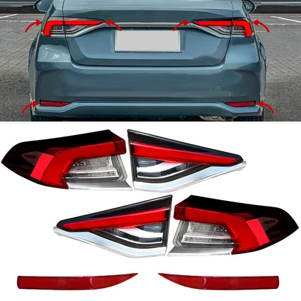【Separate & Select parts 】For Toyota Corolla Hybrid 2019 - 2022【Not All Models】 Car Rear Tail Light Fog Brake Lamp Tail Lamp