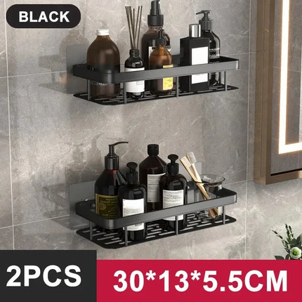 Bathroom Shelf Kitchen Storage Organizer Aluminum Alloy Shampoo Rack Shower