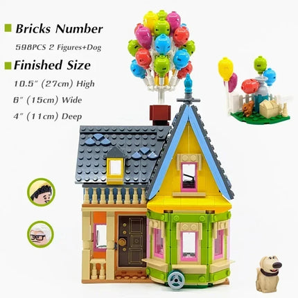 LEG0 Up House Building Blocks Movie Travels Of Flying House Construction