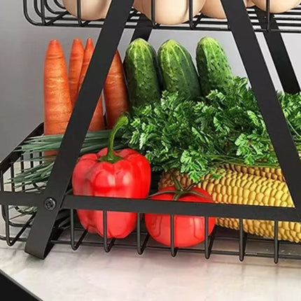 2/3 Tiers Countertop Fruit Basket,Portable Fruit Bowle Basket Kitchen Organizer Storage & Dining Room Fruits Vegetable Snacks