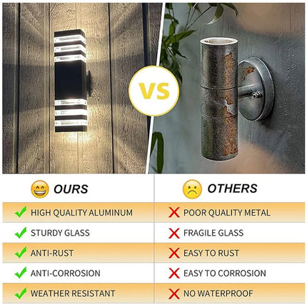 LED Outdoor Wall Lights E27 Up Down Exterior Wall Sconce IP65 Waterproof Led Sconce Lamp for Porch Front Door Garden Wall Lamp