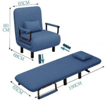 Dual-purpose foldable sofa bed, small household multi-functional sofa bed