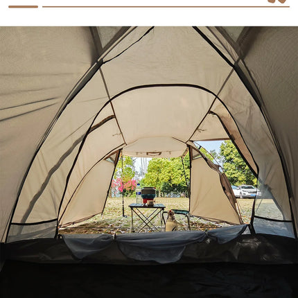 Fireproof 2 Person Winter Tent Hot Tent Waterproof Tunnel Dome Tent with Stove Jack and Snow Skirt for Camping Hiking 4 Season