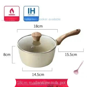 Marmalade milk pot with dimensions and IH logo on a red background