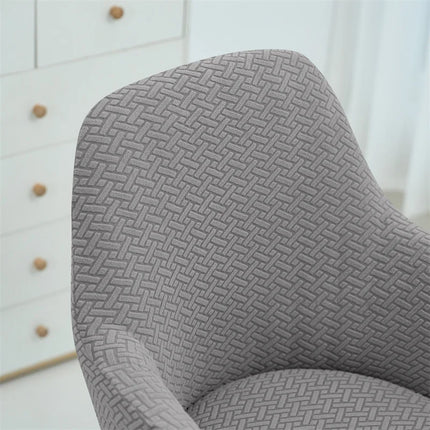 1/2/4/6pcs Elastic High Arm Dining Chair Covers Jacquard Office Chair Cover .