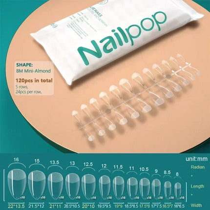 NAILPOP 120pcs Fake Nails Full Cover Press on Nails Coffin Soft Gel American