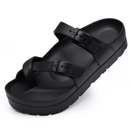 Eyriphy Women's Platform Sandals with Arch Support Thick Soles Adjustable Buckle Ultra Cushion Slippers Outdoor Women Sandals
