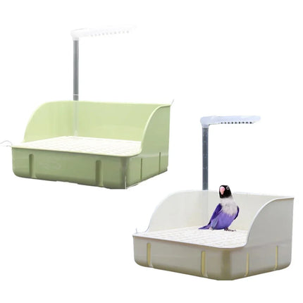 Parrot Bath Tub Bird Automatic Bathtub With Multiple Faucets Automatic Shower Bathtub For Small Medium Parakeet Cleaning Bath