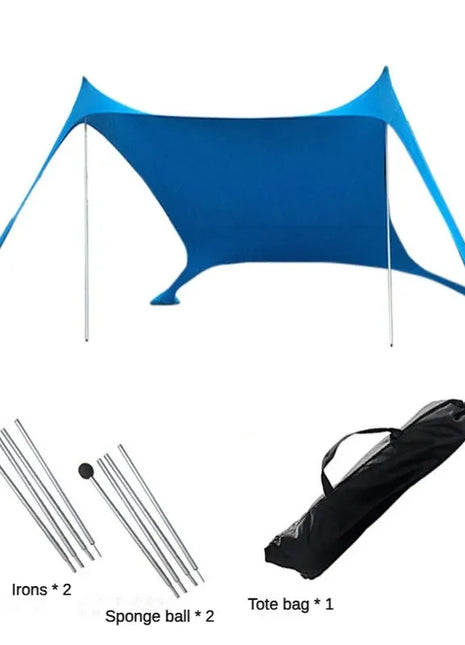 Home Beach Awning Outdoor Camping Sun Shade UV Protection Portable Windproof Beach Canopy with Storage Bag Camping Accessories