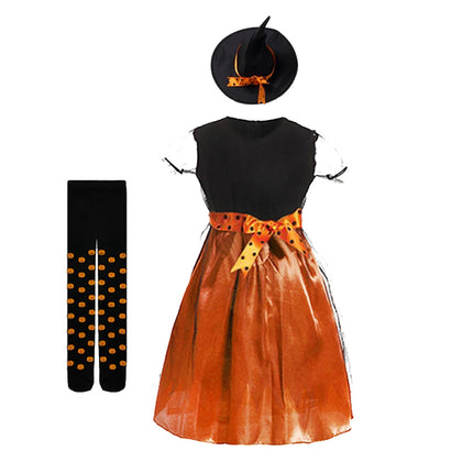 Girls Princess Pageant Dress Children Vampire Performance Elegant Clothes
