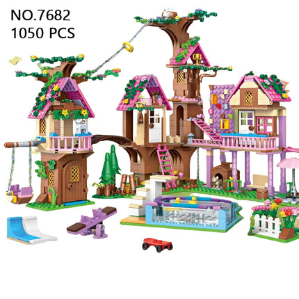 Girls' Summer Festival Friendship Tree House Villa Castle Building  Girl Model Toys