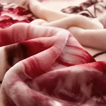 200*230cm 3.5Kg Thick Warm Fluffy Blankets Super Soft Raschel Stitch Double Layer Winter Mink Throw Fat Quilts Double Size