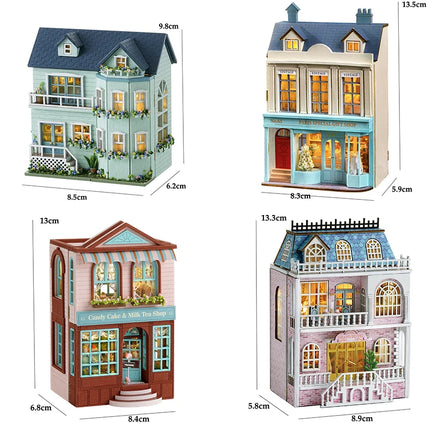 Wooden Doll Houses Mini Assembly Handmade Small House Creative Scene